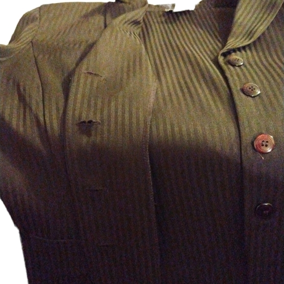 K.C. Spencer New York Blazer Deep Brown Pinstripe Office Casual Girl Boss 10 - Picture 6 of 10